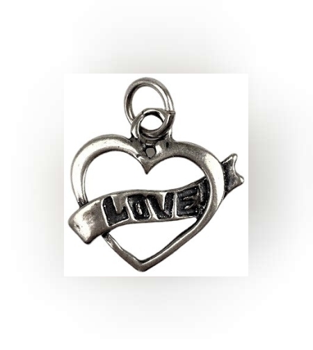 Pandantiv din Argint 925, Inima Love