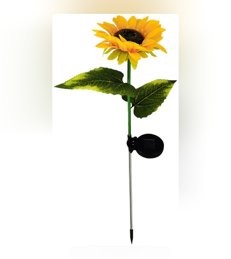 Lampa solara LED tip Floarea Soarelui, inaltime 70 cm, Pentru gradina, Flippy