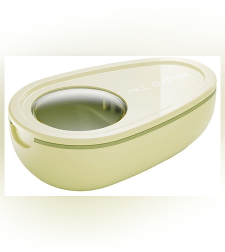 Cutie Taiat Pastile si Depozitare Medicamente, Flippy, Galbena, 8x5x2.65 cm, Compacta si Portabila, Ideala Pentru Calatorii