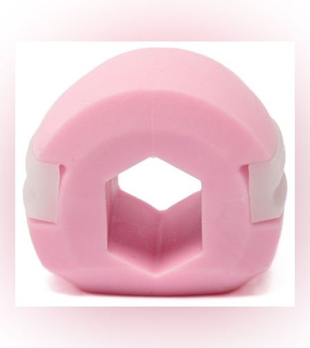 Dispozitiv de Tonifiere Faciala, Flippy, din Silicon, Corectare Mandibula/Maxilar, Roz