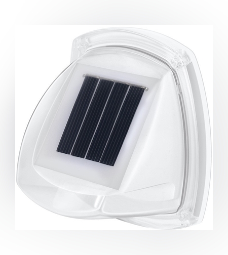Lampa solara LED tip aplica pentru perete Flippy, 8.5 x 9 cm, 2V, ABS, 600mAh, rezistent la apa, material ABS, 8 LED-uri, alb cald