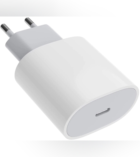 Adaptor pentru iPhone, Type-C, Fast charge, Putere 20 W, Flippy, Alb