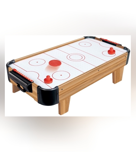 Masa Air Hockey Graffiti cu Picioare Scurte, Flippy, Lemn, 2 Pucuri, Tabela Scor, 2 Impingatoare, 76x38x21.5 cm, Maro