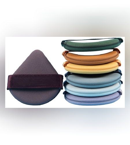 Set 7 Bureti de Machiaj Triunghi Flippy, Reutilizabili, Utilizare Umeda sau Uscata, 5.5 x 5.5 x 1.3 cm, Powder Puff, Multicolor