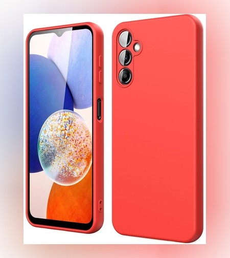 Husa de Protectie, Flippy, pentru Samsung Galaxy A15, Liquid Silicone, cu Microfibra pe Interior, Protectie Antisoc, Compatibil Incarcare Wireless, Rosu