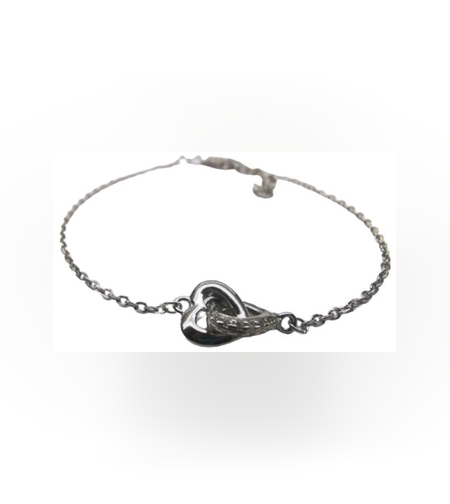 Bratara Argint 925 Inimi Imbratisate
