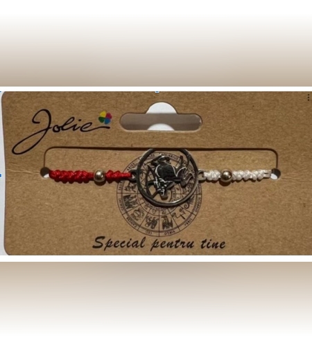 Martisor bratara zodiac, Jolie, 5x9 cm, Sagetator