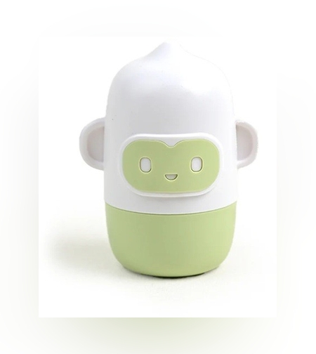 Set 4 Piese Ingrijire Unghii Bebelusi, Flippy, din ABS+Otel Inoxidabil, Cutie de Depozitare Tip Maimuta, de la 0 Luni, Verde