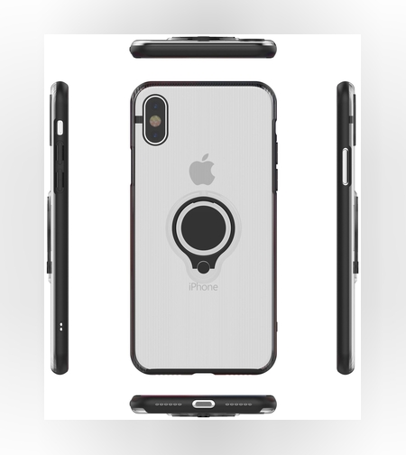 Husa Apple iPhone 7 Armor Ring cu inel magnetic Transparent