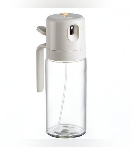 Dispenser pentru Ulei, Flippy, prin Curgere si Pulverizare, Deschidere si Inchidere Automata a Rezervorul, 550mL, 11.4x7.8x22.8cm, Gri