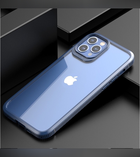 Husa Hibrid Defender MG Series pentru iPhone 14 Pro, Flippy, Protectie Antisoc, Albastru