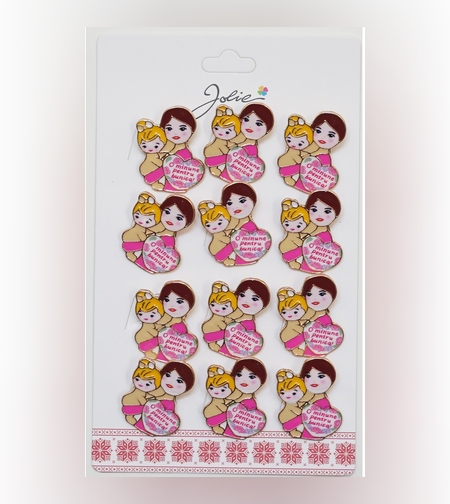 Set 12 Brose Martisor Primavara cu Mesaj O Minune Pentru Bunica