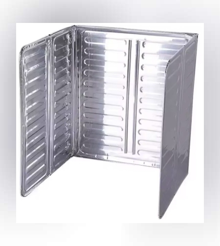 Placa de Protectie pentru Aragaz, Flippy, din Aluminiu, Placa de Protectie Anti Stropi, Pliabila, Usor de Curatat, 32.5 x 84 cm, Gri