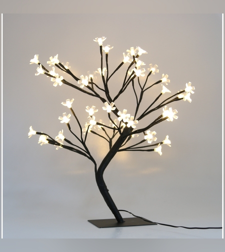 Decoratiune Luminoasa, Flippy, Crenguta, cu Baterii, 72 LED -uri, Flori, Alb Cald