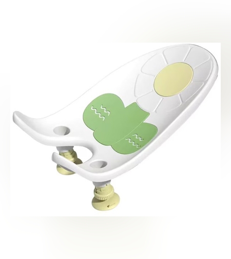 Suport de Baie Bebelusi, Flippy, 0-12 luni, Montare pe Chiuveta/Lavoar/Cada, Ventuze Antiderapante cu Intaltime Reglabila, 50 x 24 x 12.5 cm, Alb