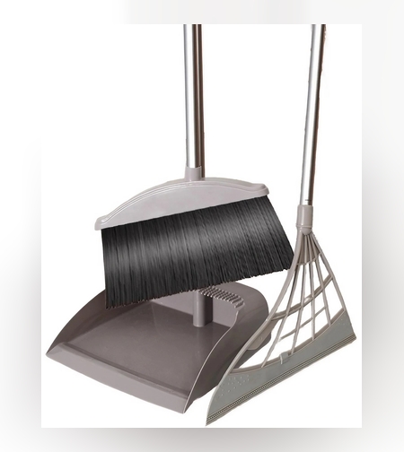 Set matura, faras cu coada si matura silicon, Flippy, Pentru uz casnic, Plastic/Otel, Gri, 90 x 72 x 100 cm