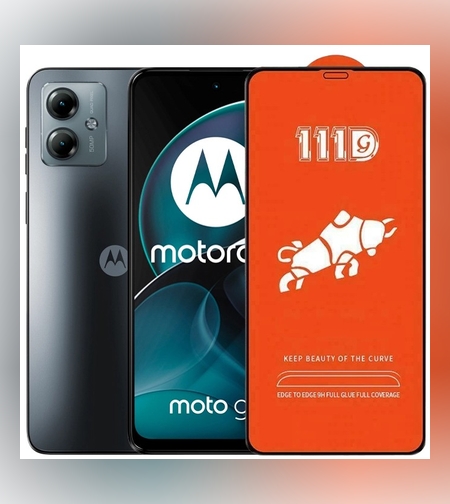 Folie Sticla Securizata pentru Motorola Moto G14, Flippy, Sticla de Protectie Compatibila cu Motorola Moto G14, Full Cover 111D, HD, Margini Negre, Transparenta