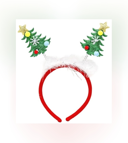 Coronita Decorativa, Flippy, Tema Craciun, 12 x 25 cm, Model Brazi de Craciun, Marime Universala, Multicolor