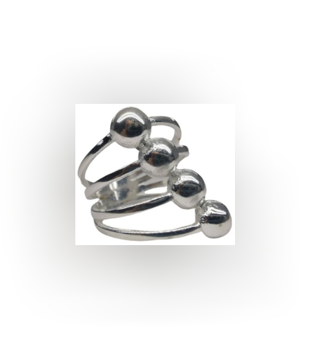 Inel, Jolie Silver, Argint 925 cu Bile in Diagonala M 54