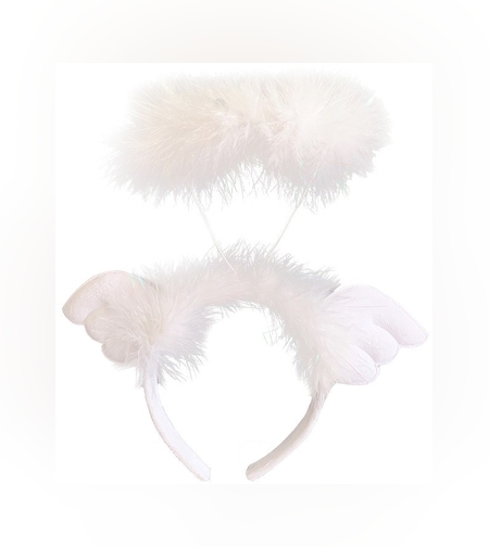 Coronita de Ingeras pentru Copii, Flippy, Bentita cu Aura, Marime Universala, Alb