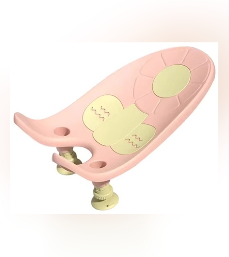 Suport de Baie Bebelusi, Flippy, 0-12 luni, Montare pe Chiuveta/Lavoar/Cada, Ventuze Antiderapante cu Intaltime Reglabila, 50 x 24 x 12.5 cm, Roz