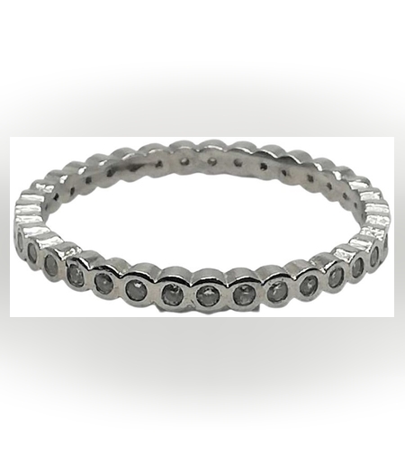 Inel Argint 925 Circular cu Pietre Incrustate M 49