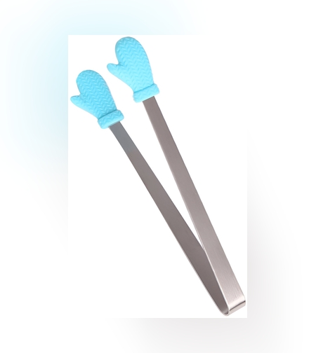 Cleste Creativ pentru Mancare, Flippy, Model Manusi din Silicon, 14.5x3 cm, Rezistent la Temperaturi Inalte si Coroziune, Albastru