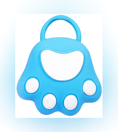 Perie pentru Masajul Scalpului, Perie pentru Sampon, Labuță de Pisică, Dimensiune 7x8 cm, Curatarea si Mentinerea Curata a Parului, Albastru