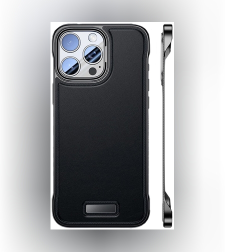 Husa pentru iPhone 16, husa de protectie pentru telefon, Flippy, Design Modern fara margini,din Piele PU,  Subtire, Negru