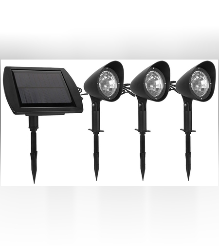 Lampa solara de tip decoratiune pentru gradina, Flippy, model 3 felinare, alb rece
