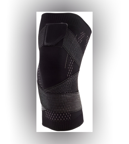 Orteza Elastica pentru Genunchi, Flippy, Ajustabila cu Bretele Elastice, Banda pentru Compresie, Material Respirabil, Marime L, Culoare Negru