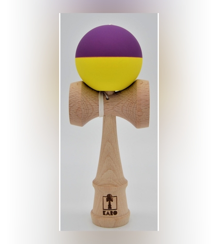 Kendama Karo Grip Half Lemn Fag Mov Galben