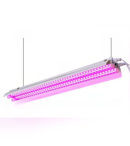 Lampa dubla pentru cresterea plantelor Flippy, 50 cm, T5, tehnologie LED, nu afecteaza plantele, potrivit pentru intregul ciclu de crestere, multicolor