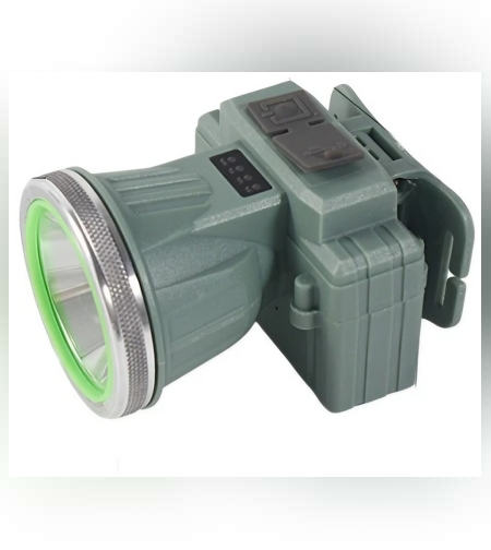 Lanterna LED de Montat pe Cap, Flippy, cu Raza Lunga de Zoom, Reincarcabila USB, Far Telescopic, Rezistent la Apa, Reglabil, pentru Pescuit in Aer Liber, Camping, Lumina Puternica, Lanterna, 8.6x7.5x6.5cm, Verde Deschis