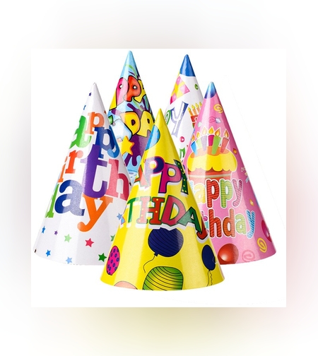 Set 6 Coifuri Happy Birthday, Flippy, Modele Diverse, pentru Petrecere, Tematica Aniversare, Multicolor
