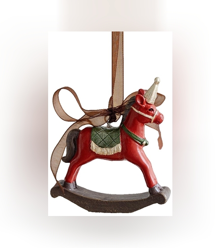 Decoratiune de Craciun, Flippy, pentru Brad, Model Calut, 7.5 x 8 cm, din Rasina, Multicolor