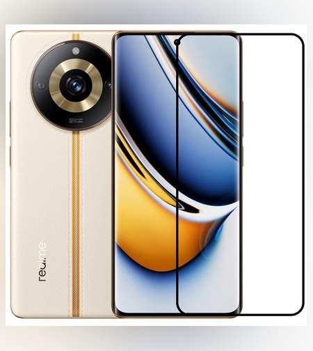 Folie Sticla Securizata, Flippy, Compatibila cu Realme 11 Pro, Full Glue, Margini Negre, Transparent