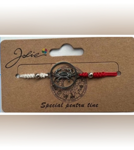 Martisor bratara zodiac, Jolie, 5x9 cm, Rac
