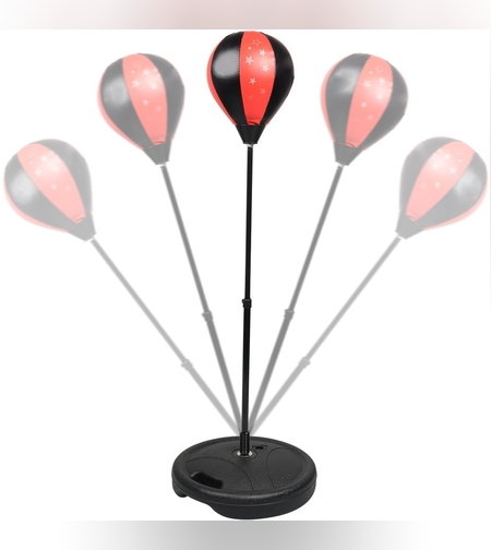 Jucarie Interactiva, Flippy, Model Sfera de Box cu Suport, Manusi Incluse, Inaltime Reglabila, +3 Ani, 120 x 20 x 23.5 cm, Rosu/ Negru