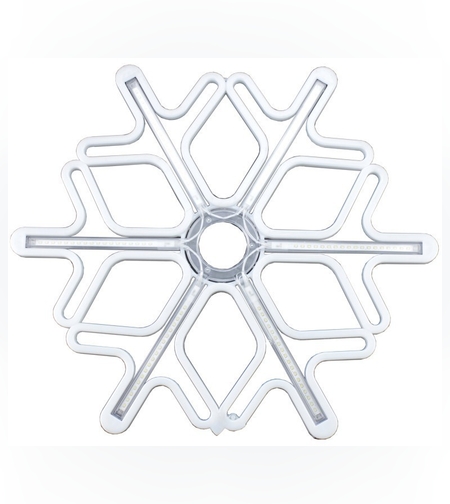 Fulg de Nea Luminos, Flippy, 96 Led, cu Joc de Lumini, Transformator Inclus, 50x50 cm, Alb, Lumini Multicolore