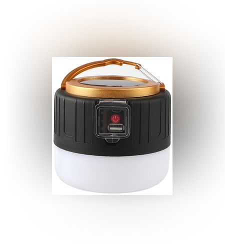 Lampa Portabila, Flippy, Incarcare Solara + USB, Afisaj Inteligent al Bateriei, Raza de Actiune 32 mp, 6x9x11 cm, 3 Moduri, Negru