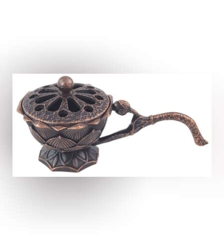 Suport de Tamaiat, Flippy, din Aliaj de Zinc, Model Lotus, Ignifug, 9.7 x 4.8 x 4.7 cm, Cupru