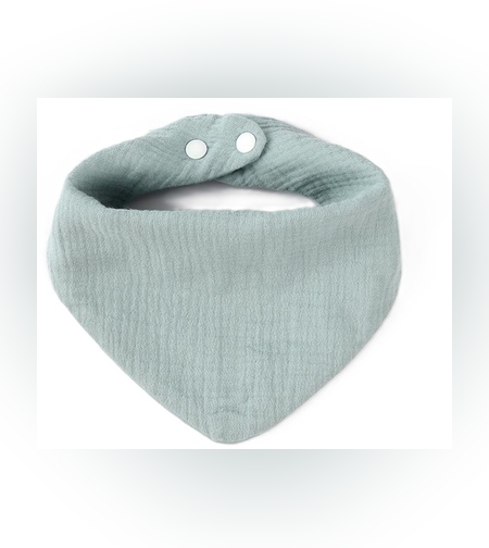 Baveta Triunghiulara, Flippy, din Bumbac, pentru Copii 0-12 Luni, 33x32 cm, Rezistenta la Apa, Albastru