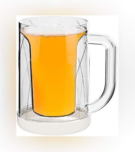 Cana Frigorifica cu Gheata, Flippy, 14.2 x 10.4 x 14.7 cm, Plastic, 800 ml, Transparent