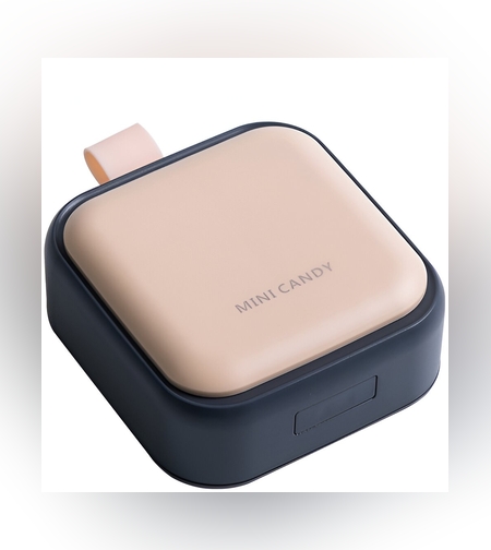 Cutie Depozitare Medicamente Mini, Flippy, 4 Compartimente, Inchidere Etans, Portabila, Patrat, Roz-Negru, PP, 7.5x7.5x3 cm