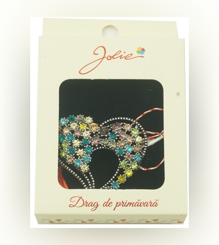 Brosa Multicolora Jolie model Inima