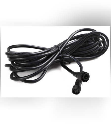 Cablu prelungitor IP65 Flippy,  pentru lampi solare, material cauciuc si cupru, 2 Pini mama- tata, waterproof, 5 metri, negru