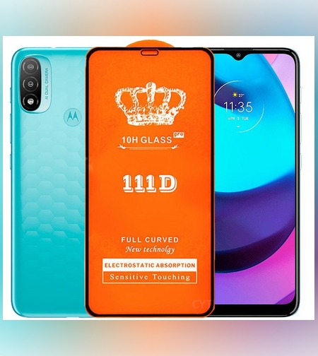 Folie Securizata pentru Motorola Moto E20, Flippy, Sticla de Protectie Compatibila cu Motorola Moto E20, Full Cover 111D, 10H GLASS, Margini Negre, Transparenta