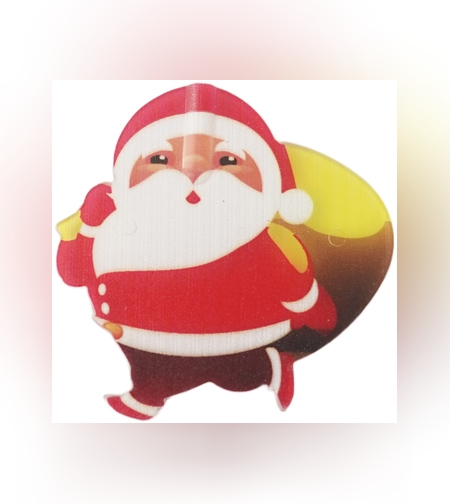 Set 10 Ornamente pentru Instalatie, Flippy, Atasare la Instalatia de Craciun, Design Festiv, Protectie Becuri Instalatie, Rezistente la Zapada, Interior/ Exterior, Model Mos Craciun cu Sac