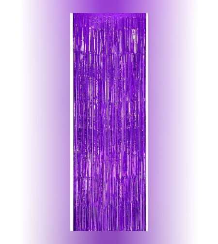 Perdea Franjurata, Flippy, Model Decor Petrecere, pentru Fundal de Poze, Amenajare Colorata a Petrecerii, Dimensiune 100x200 cm, Mov Deschis